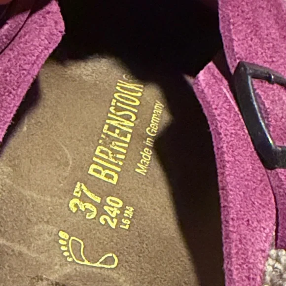 Birkenstock Purple Suede Clogs / Mules with Buckle (37 or 6.5-7) - like new! - Picture 2 of 15